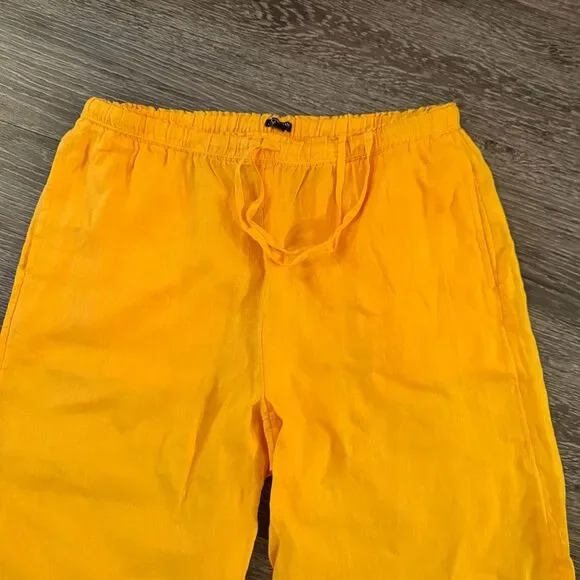 J. Crew Wide Leg Linen Drawstring Pants